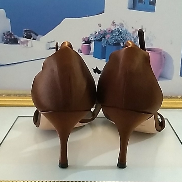 Prada brown satin sandals - Picture 2 of 4